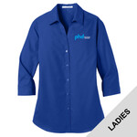 LW102 - P274E006 - EMB - Ladies Long Sleeve Poplin Shirt