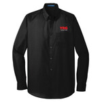 W100 - P274-Robotics Logo - EMB - Long Sleeve Poplin Shirt