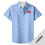 LS508 - P274-Robotics Logo - EMB - Ladies Short Sleeve Easy Care Shirt