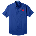 W101 - P274-Robotics Logo - EMB - Short Sleeve Poplin Shirt
