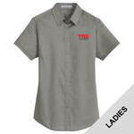 L664 - P274-Robotics Logo - EMB - Ladies Short Sleeve SuperPro Twill Shirt