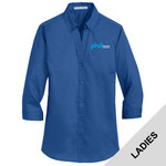 L665 - P274E006 - EMB - Ladies 3/4 Sleeve Twill Shirt